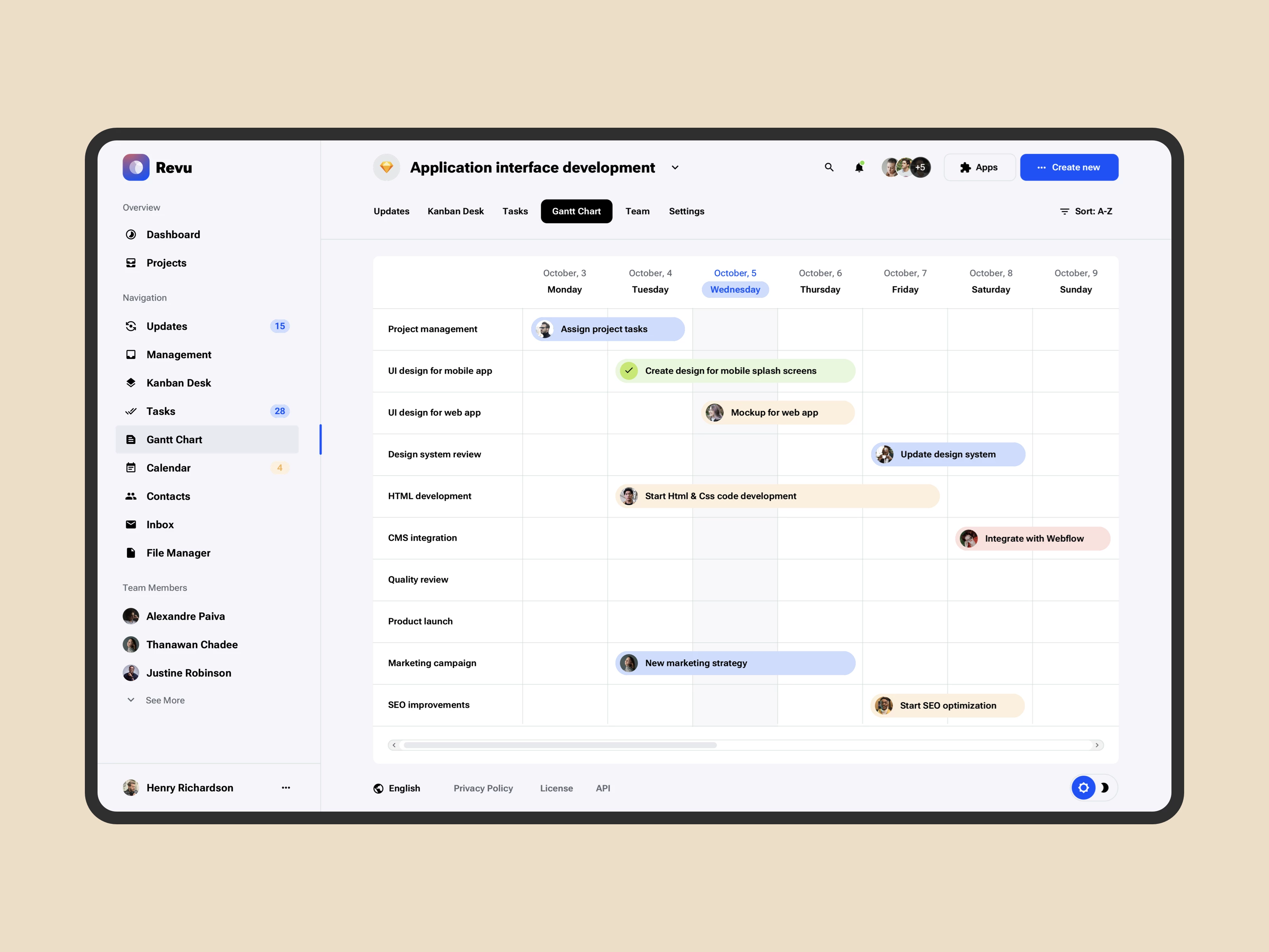 Dashboard UI Design