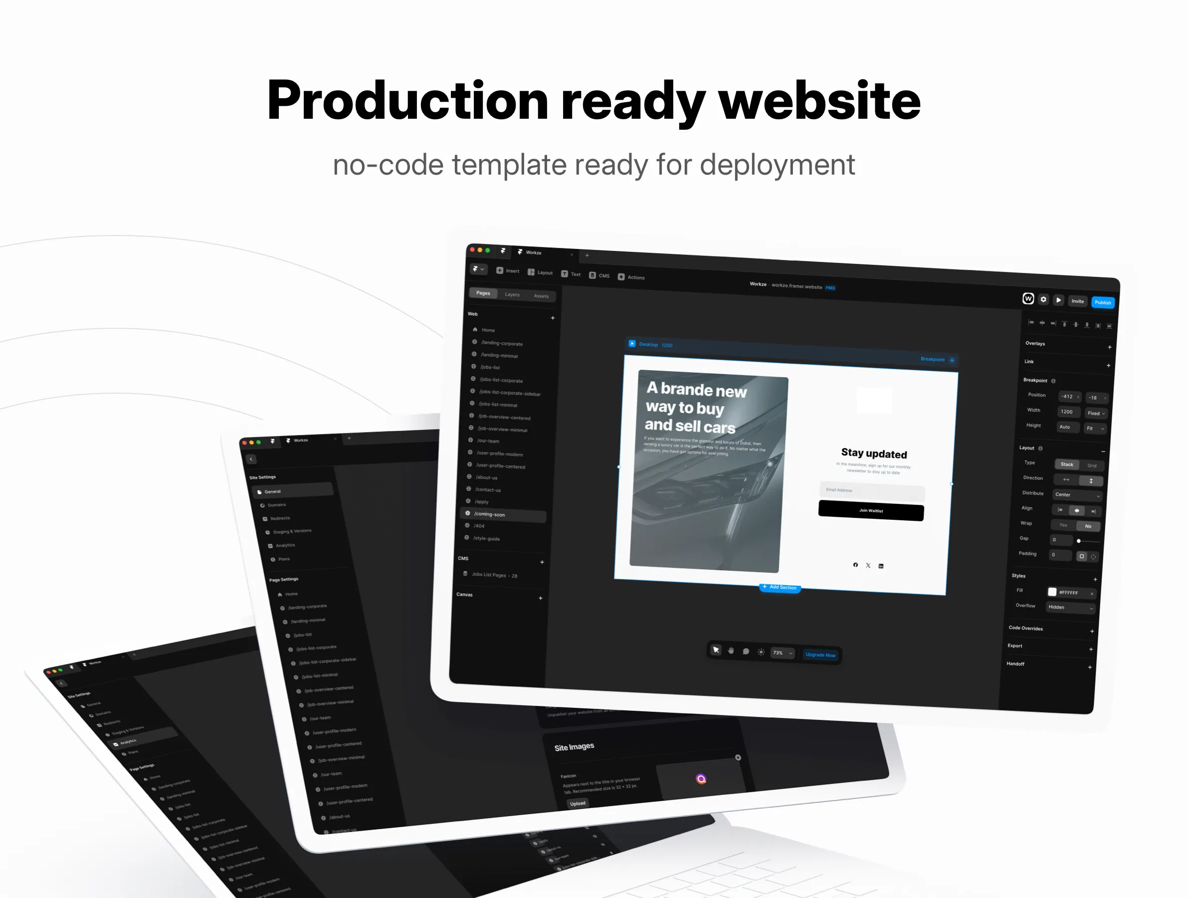Framer Template for car rent Framer Template for car rent