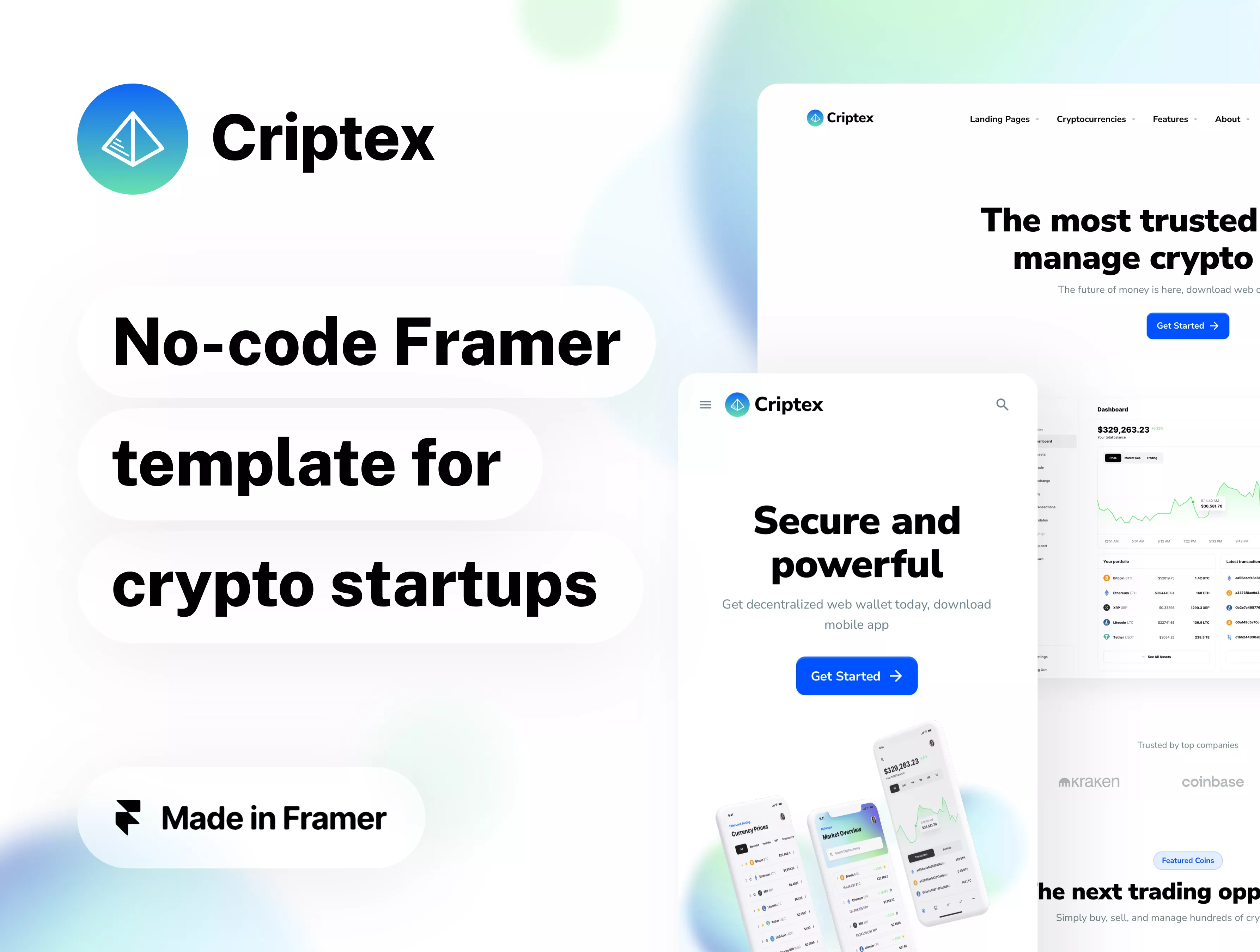 Criptex - Framer template for crypto startups