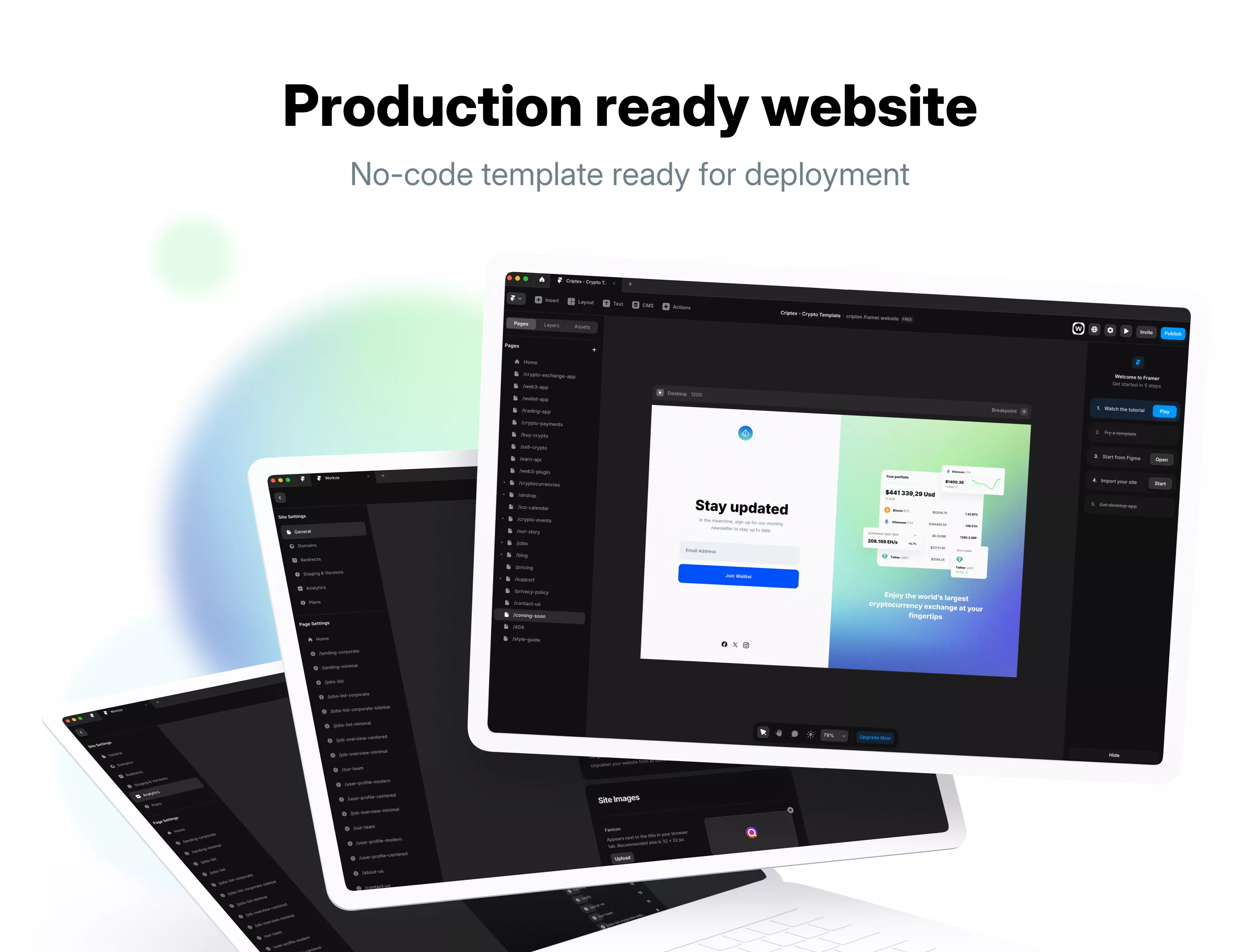 No-code template for Crypto websites
