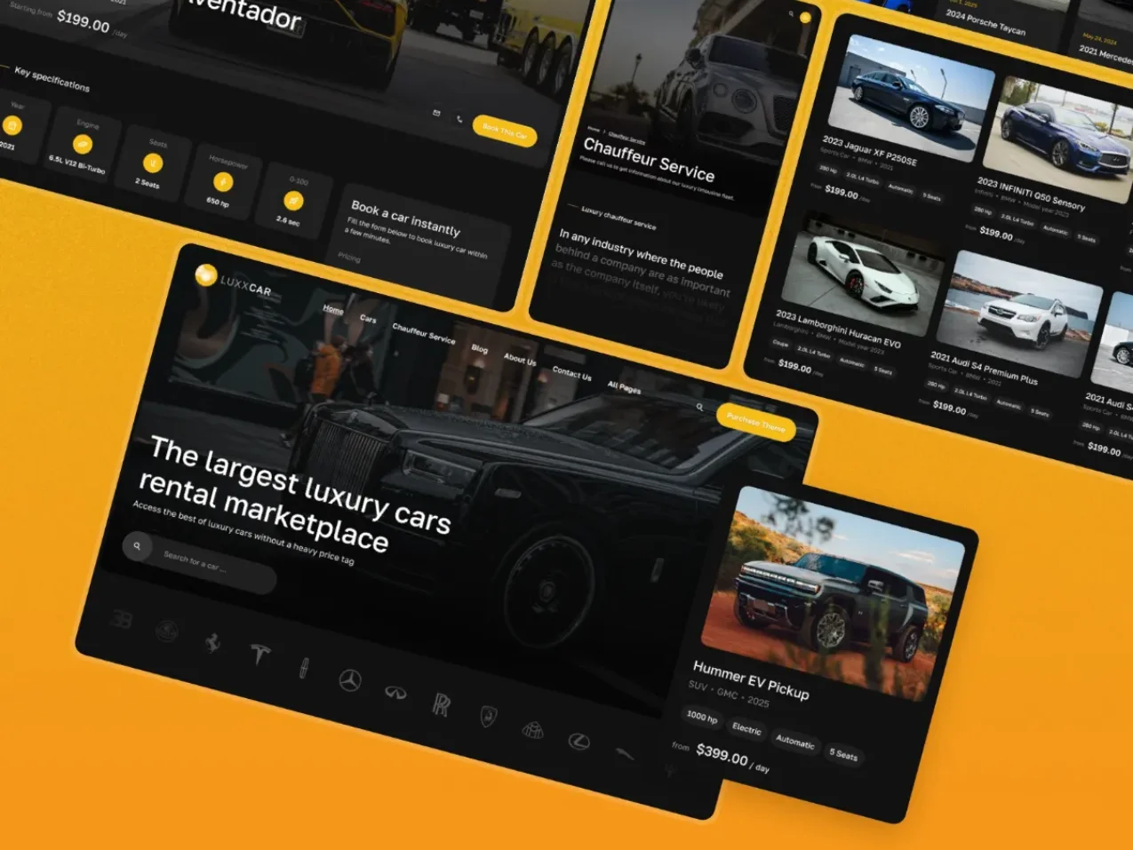 LuxxCar Framer Template