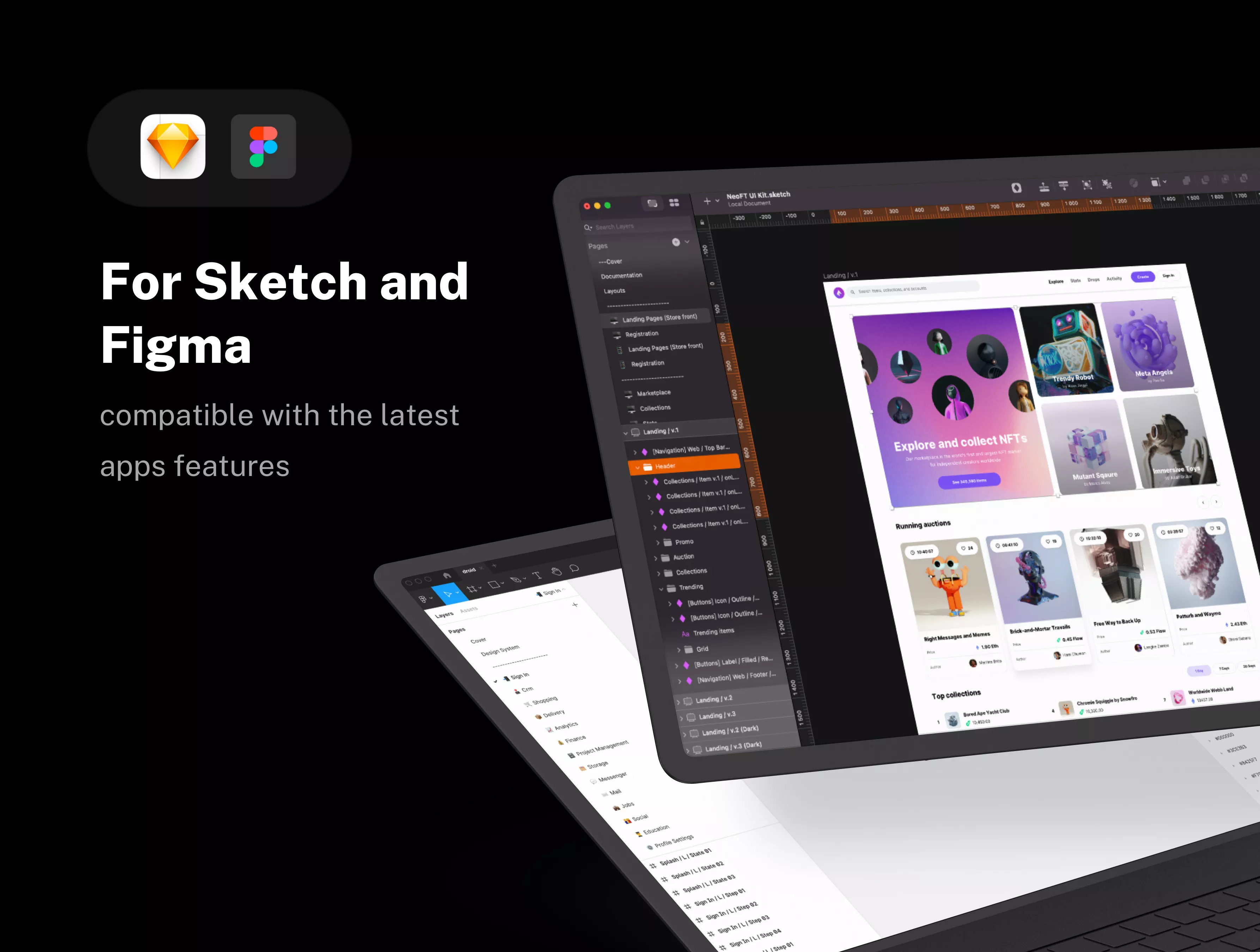 NFT Marketplace design template for Figma NFT Marketplace design template for Figma
