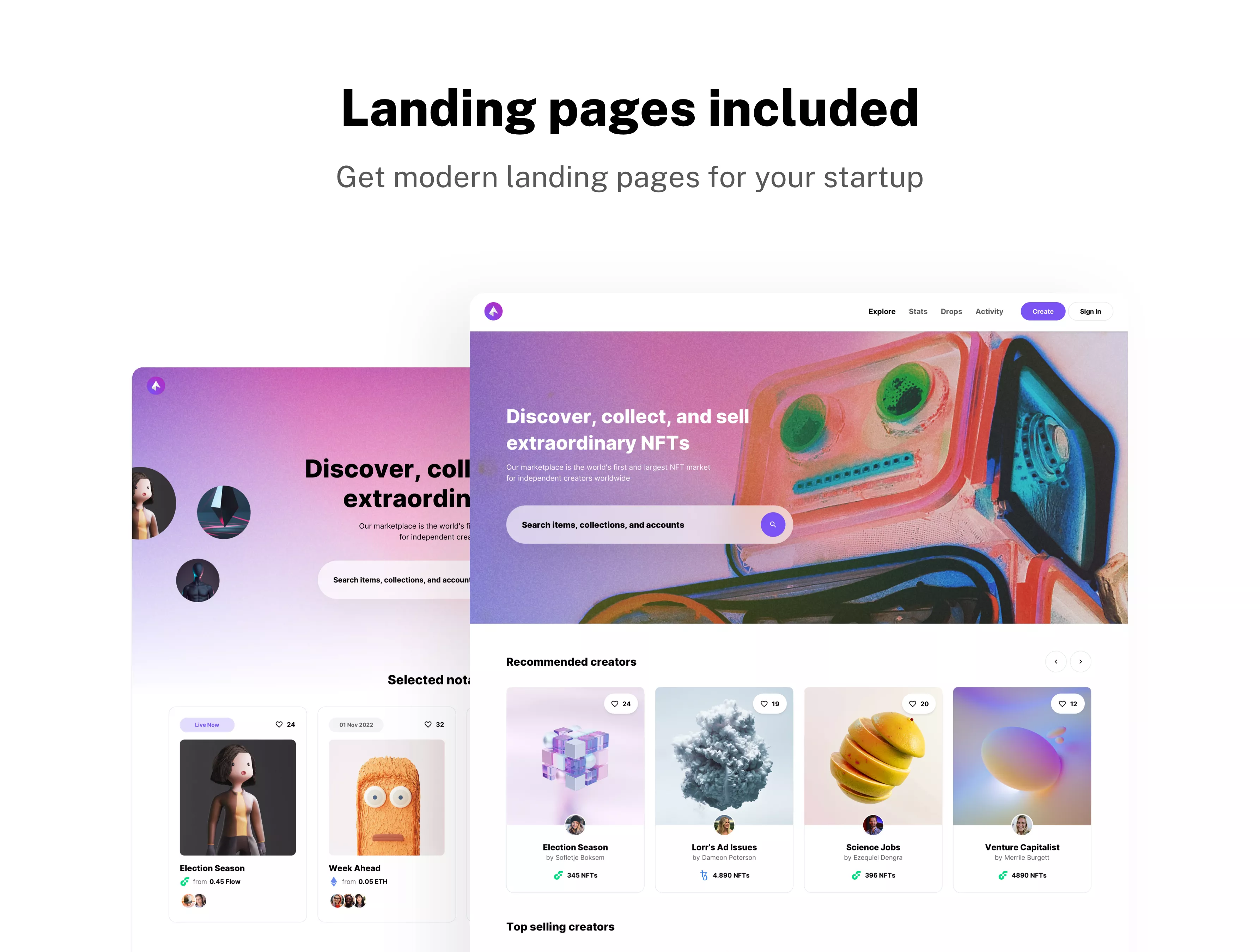 NFT Landing Page template NFT Landing Page template