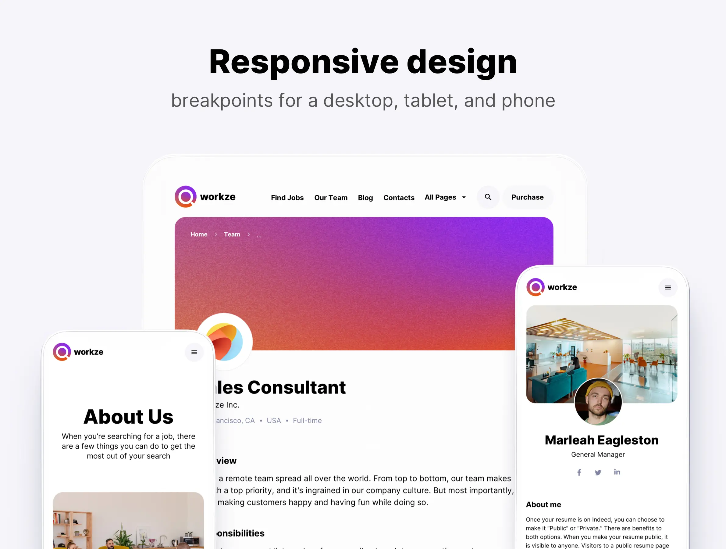 Responsive Framer Template Responsive Framer Template